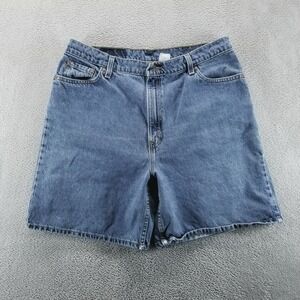 VTG Levis Shorts Womens 18 Blue 522 High Rise Relaxed Mom Made in USA 90s Denim